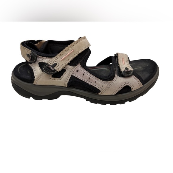 Ecco Shoes - ECCO Women's Black and Cream Sandals